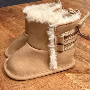 Carter's Tan Kids Boots with Faux Fur